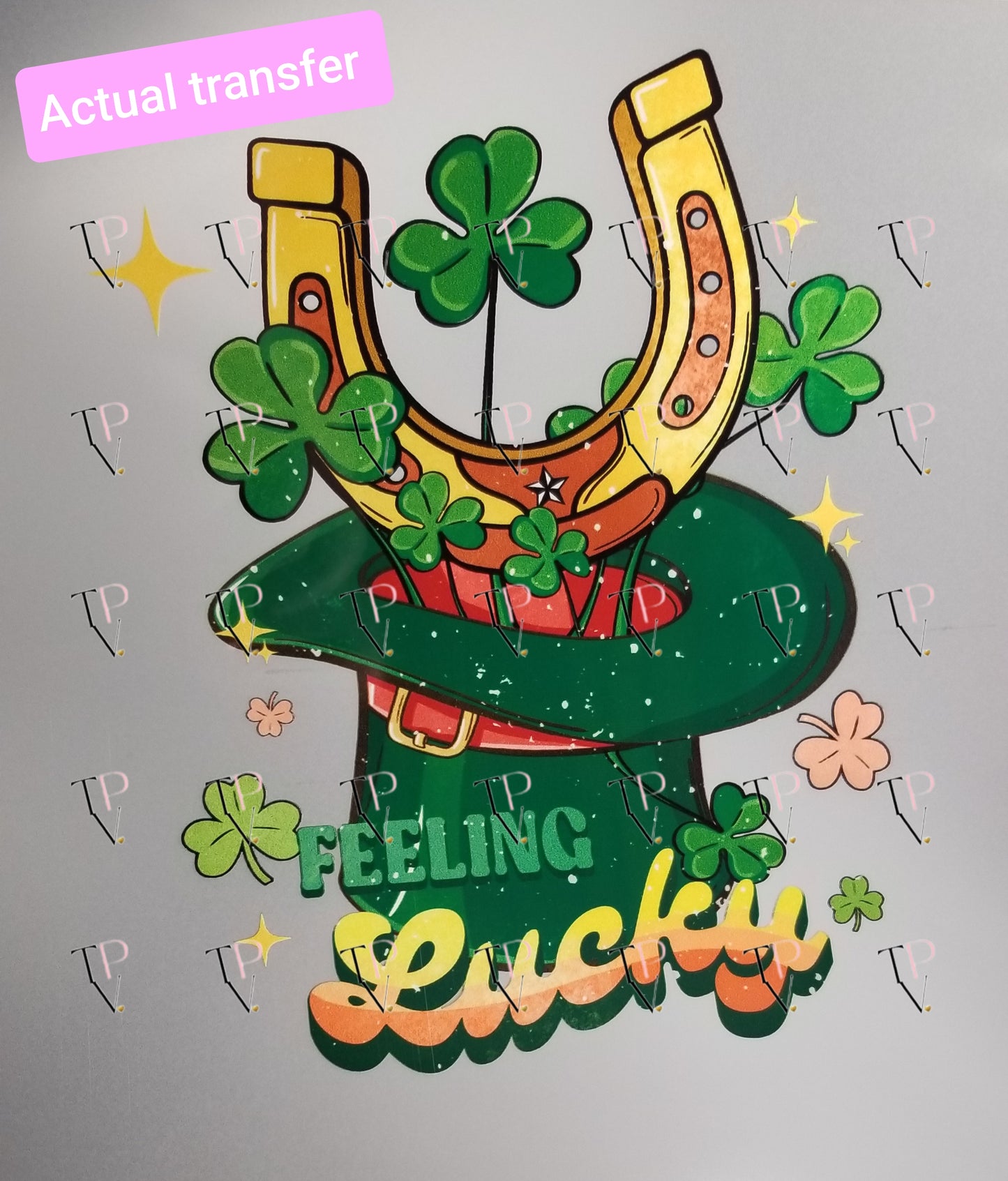 Feeling Lucky Top Hat Transfer