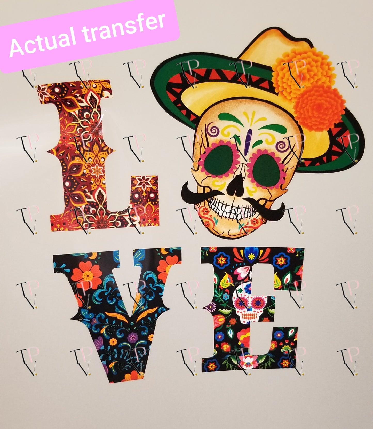 Love Sugar Skull Trasnfer