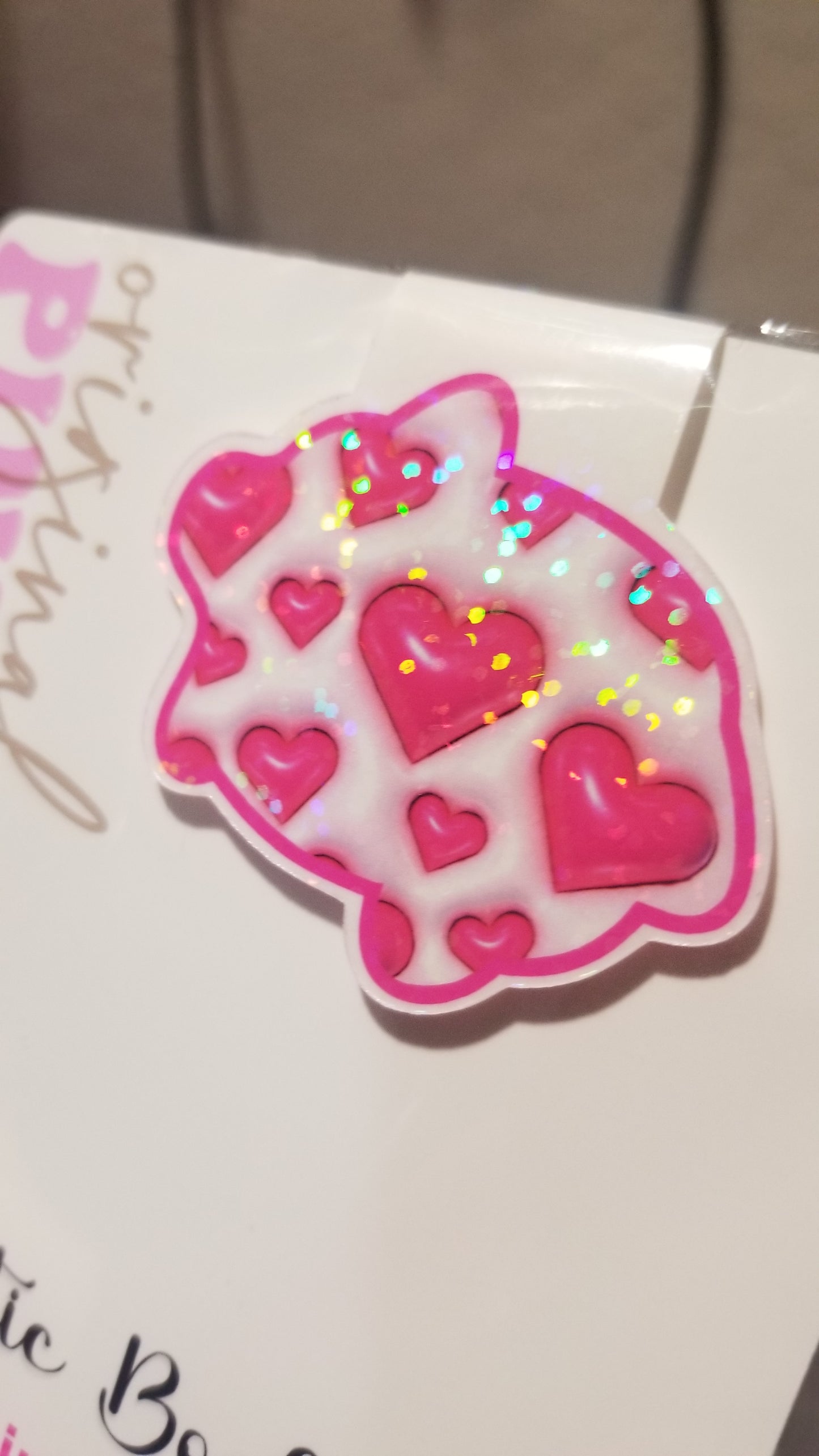 3D Heart Puerquito Magnetic Bookmark