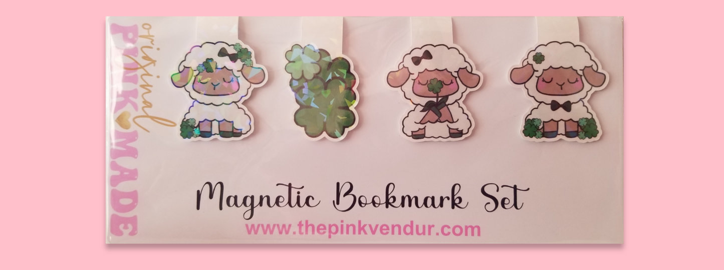 Four Leaf Clover Magnetic Bookmark