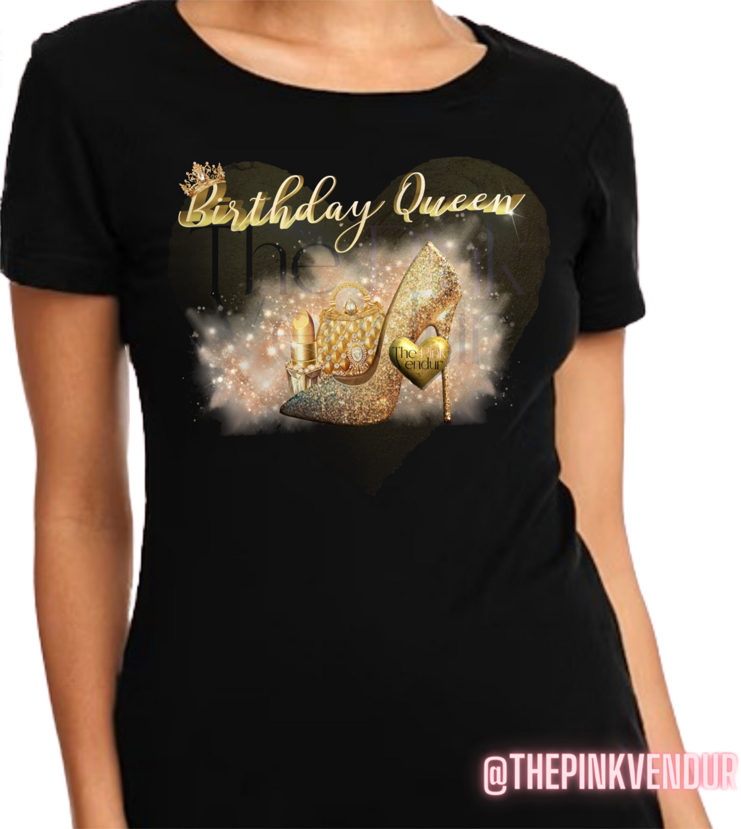 Gold Birthday Queen With Sparkles
