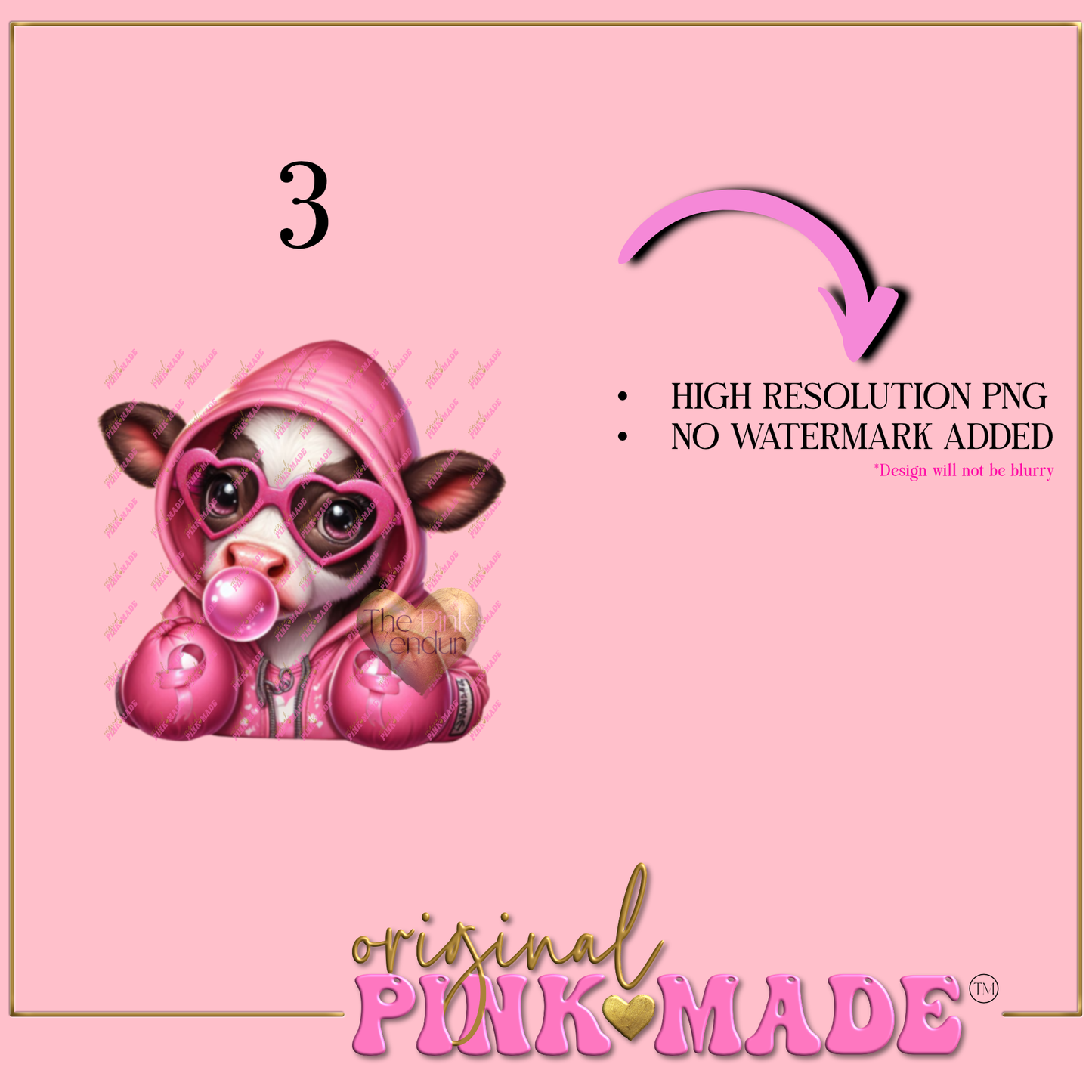 Pink Ribbon Awareness Cow