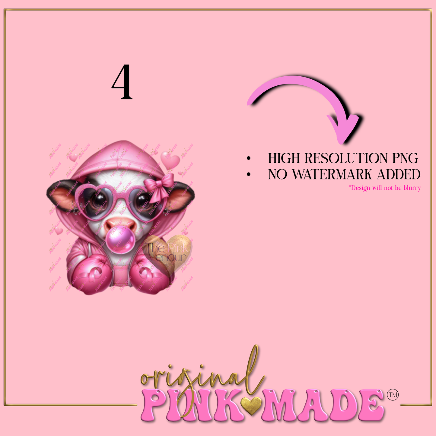 Pink Ribbon Awareness Cow
