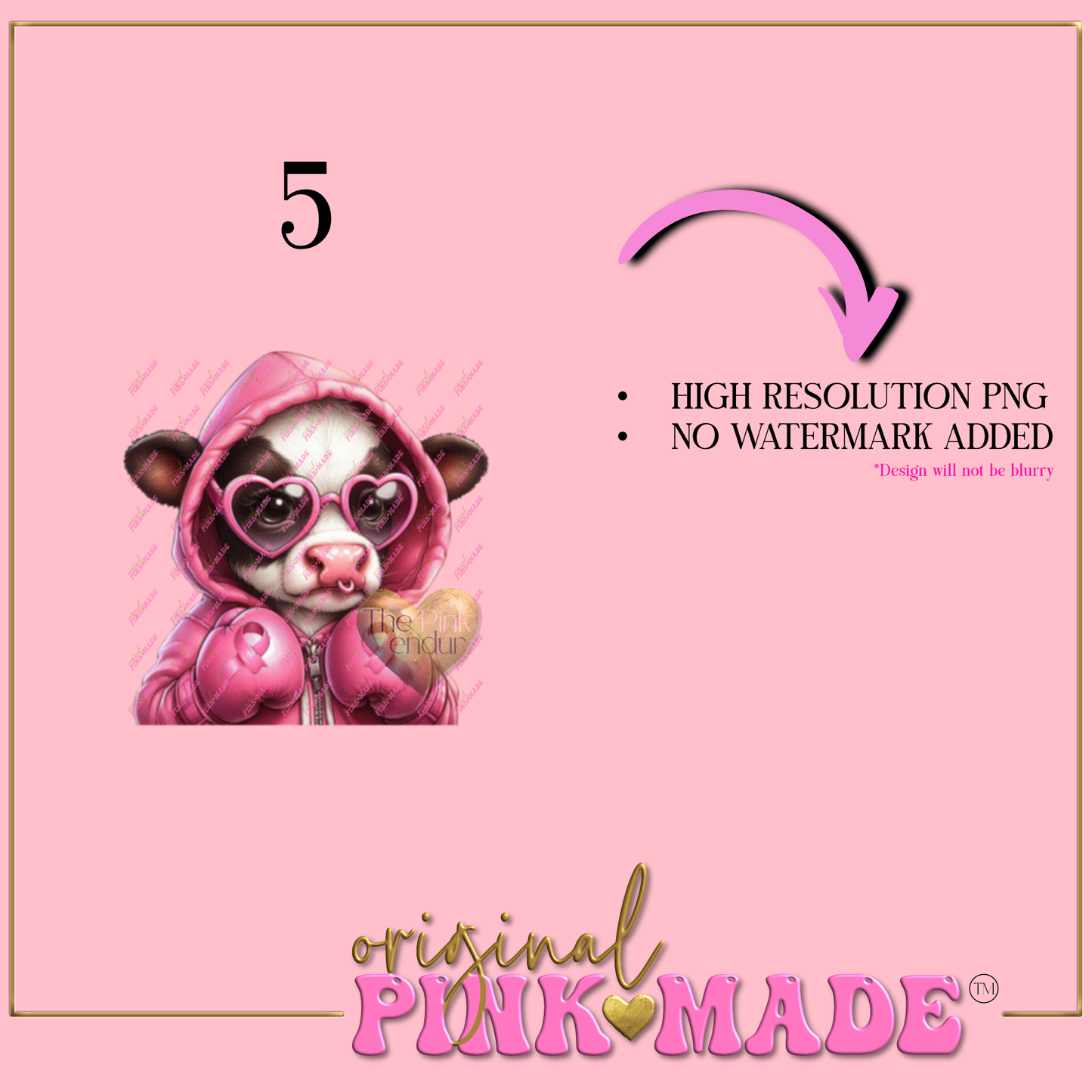 Pink Ribbon Awareness Cow