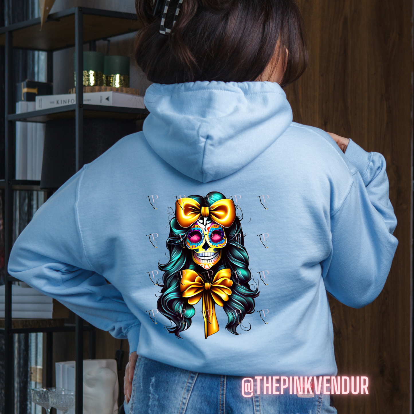 Sugar Skull N Bow Hoodie