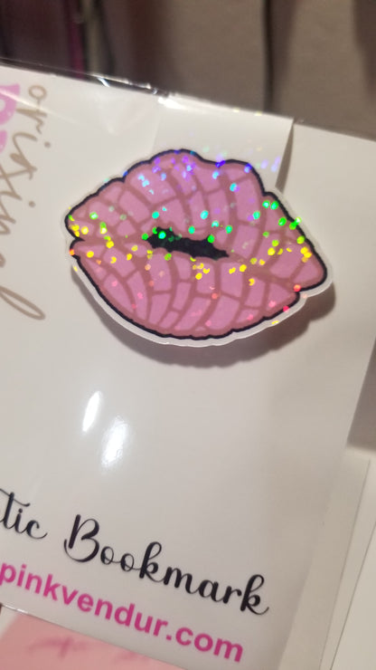 Pink Concha Lips Magnetic Bookmark