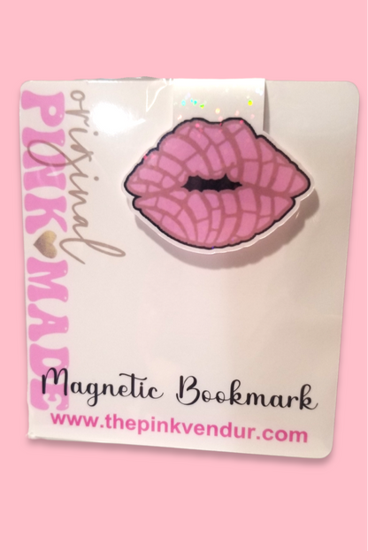 Pink Concha Lips Magnetic Bookmark