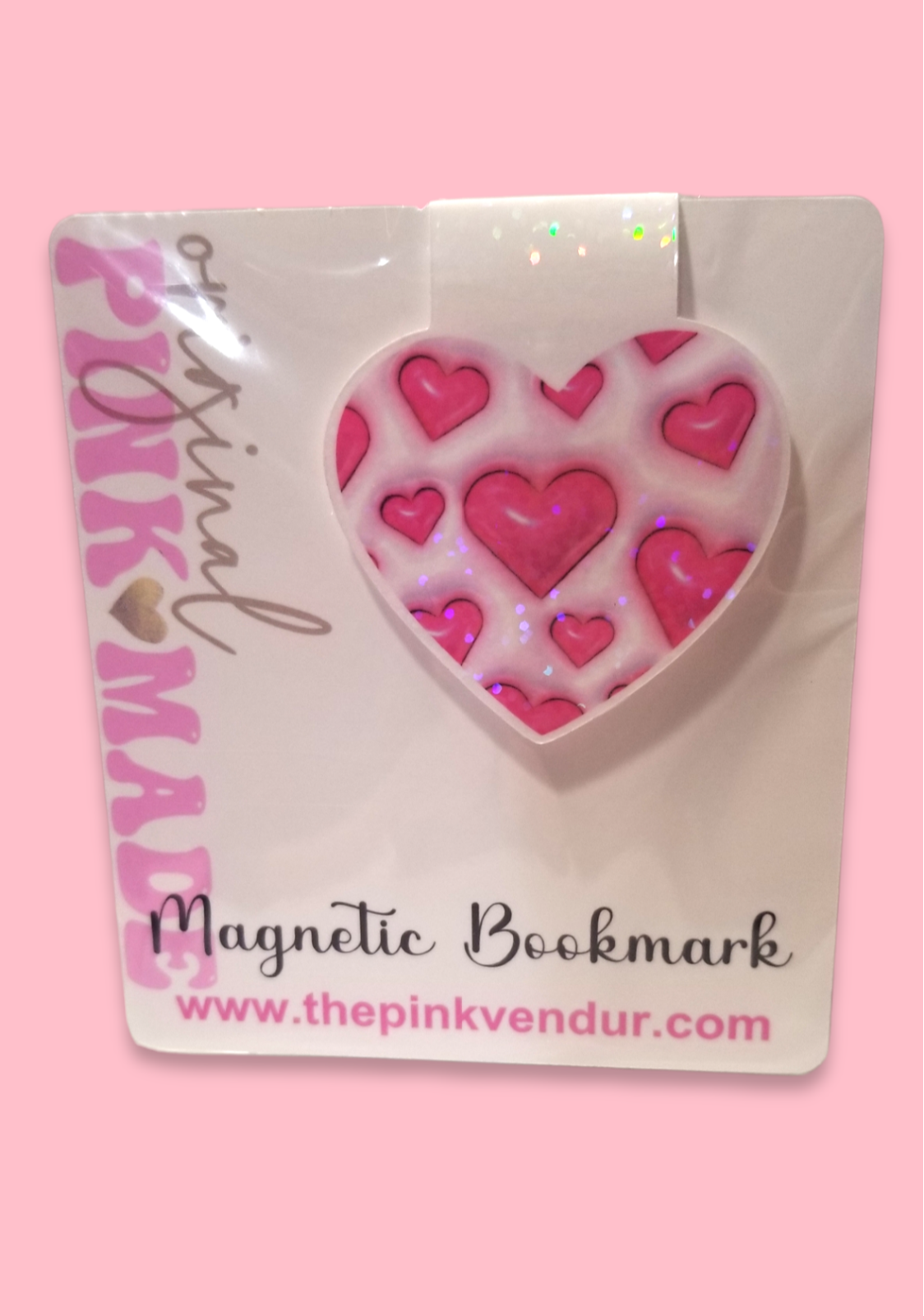 3D Hearts Magnetic Bookmark