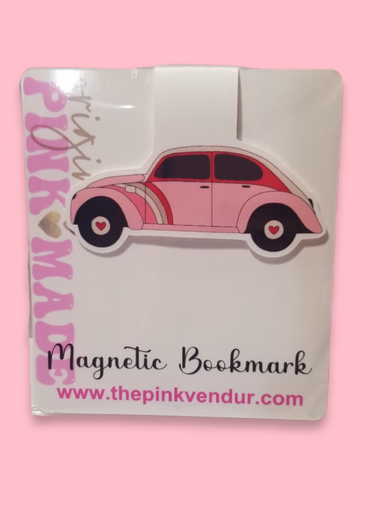 Pink Buggy Magnetic Bookmark