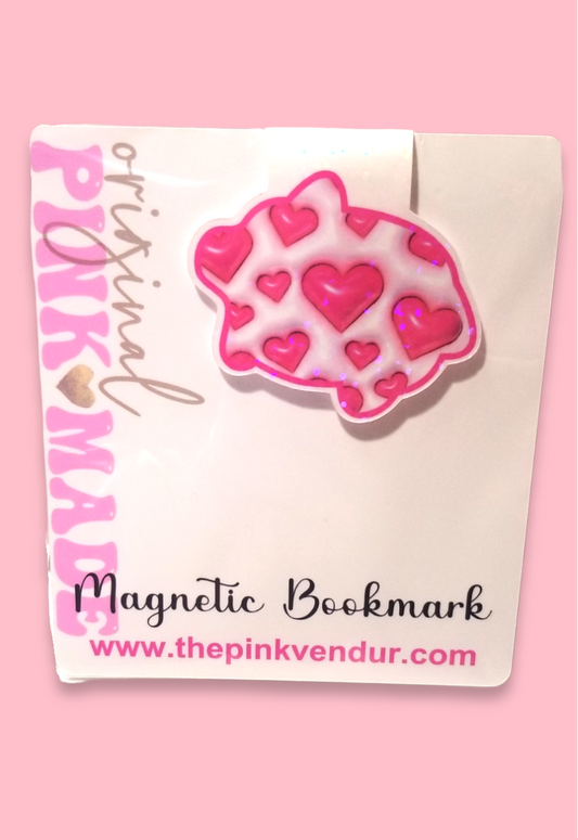 3D Heart Puerquito Magnetic Bookmark