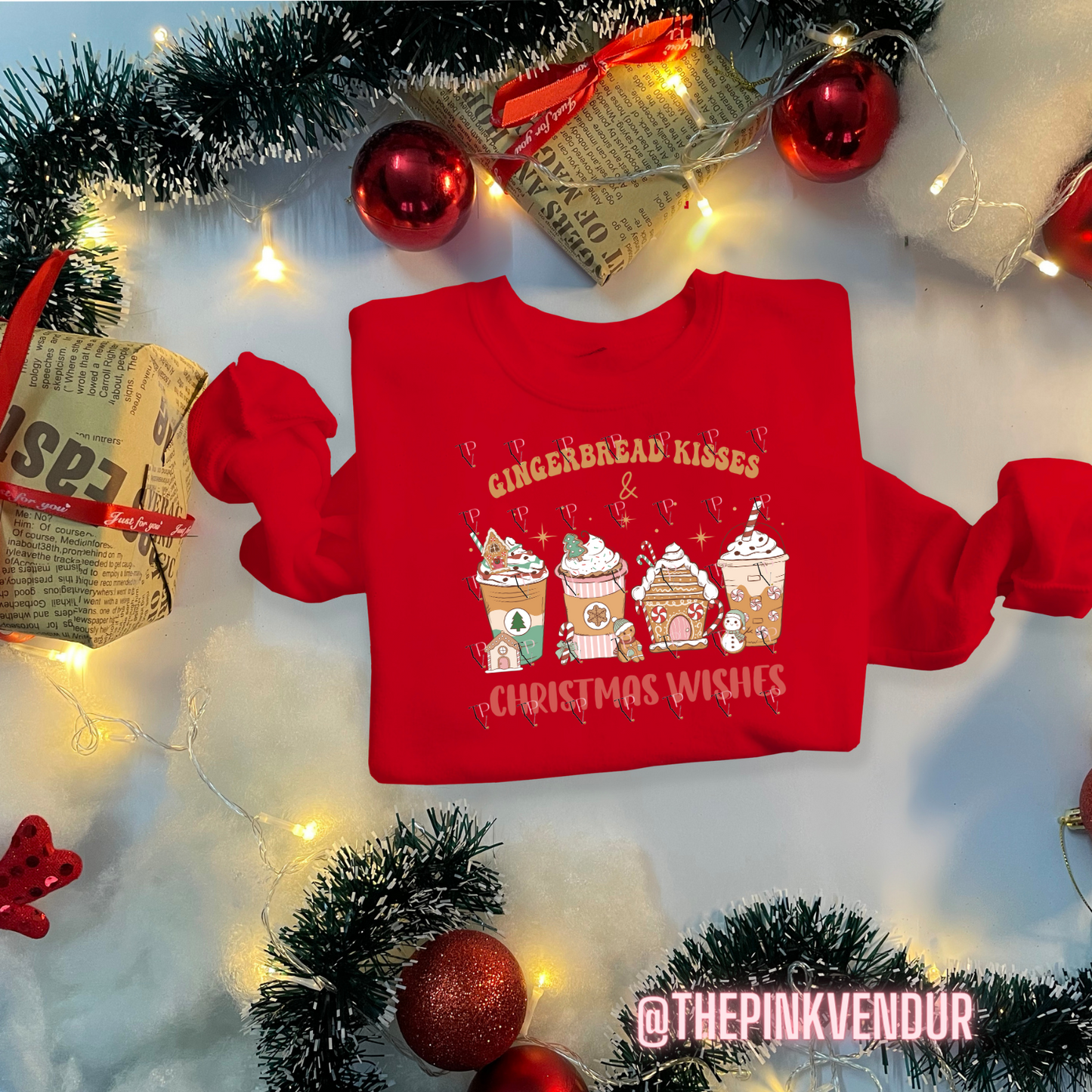 Gingerbread Kisses Crew Neck