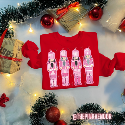 Pink Nutcrackers Crew Neck