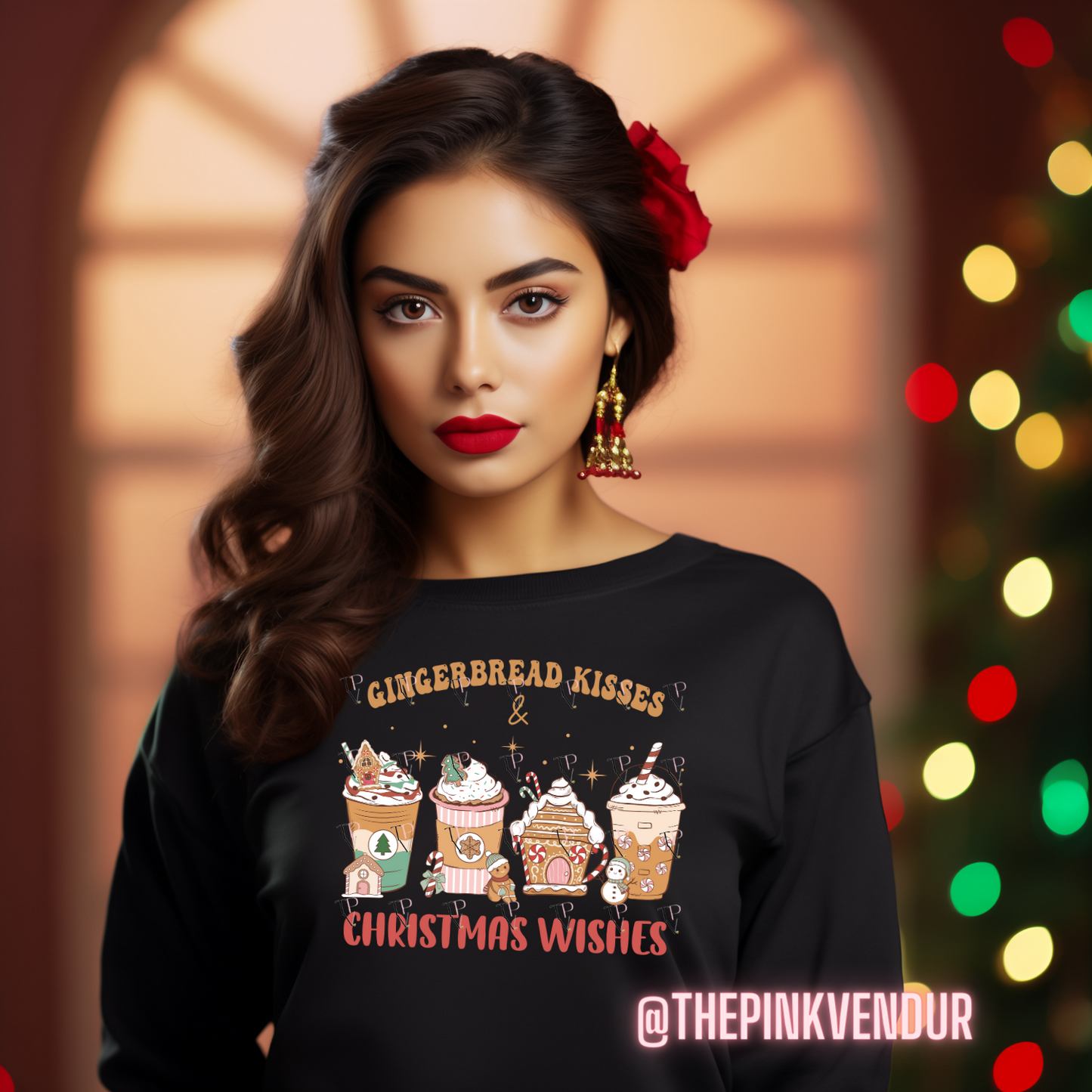 Gingerbread Kisses Crew Neck