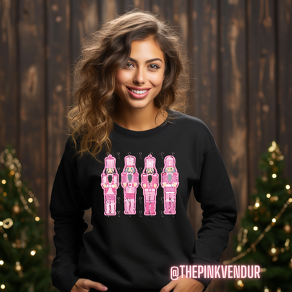 Pink Nutcrackers Crew Neck