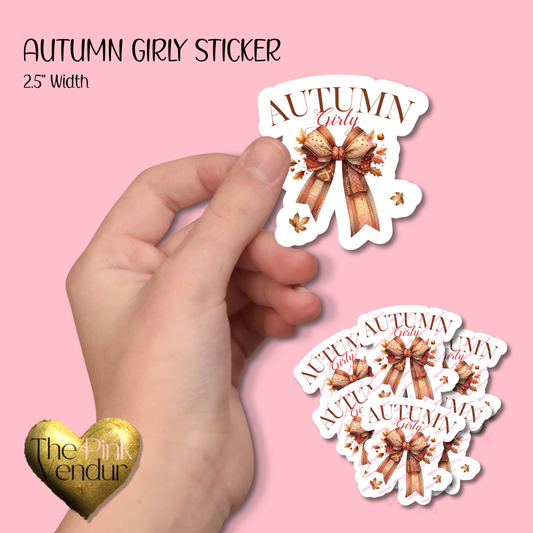 Autumn Girly Sticker