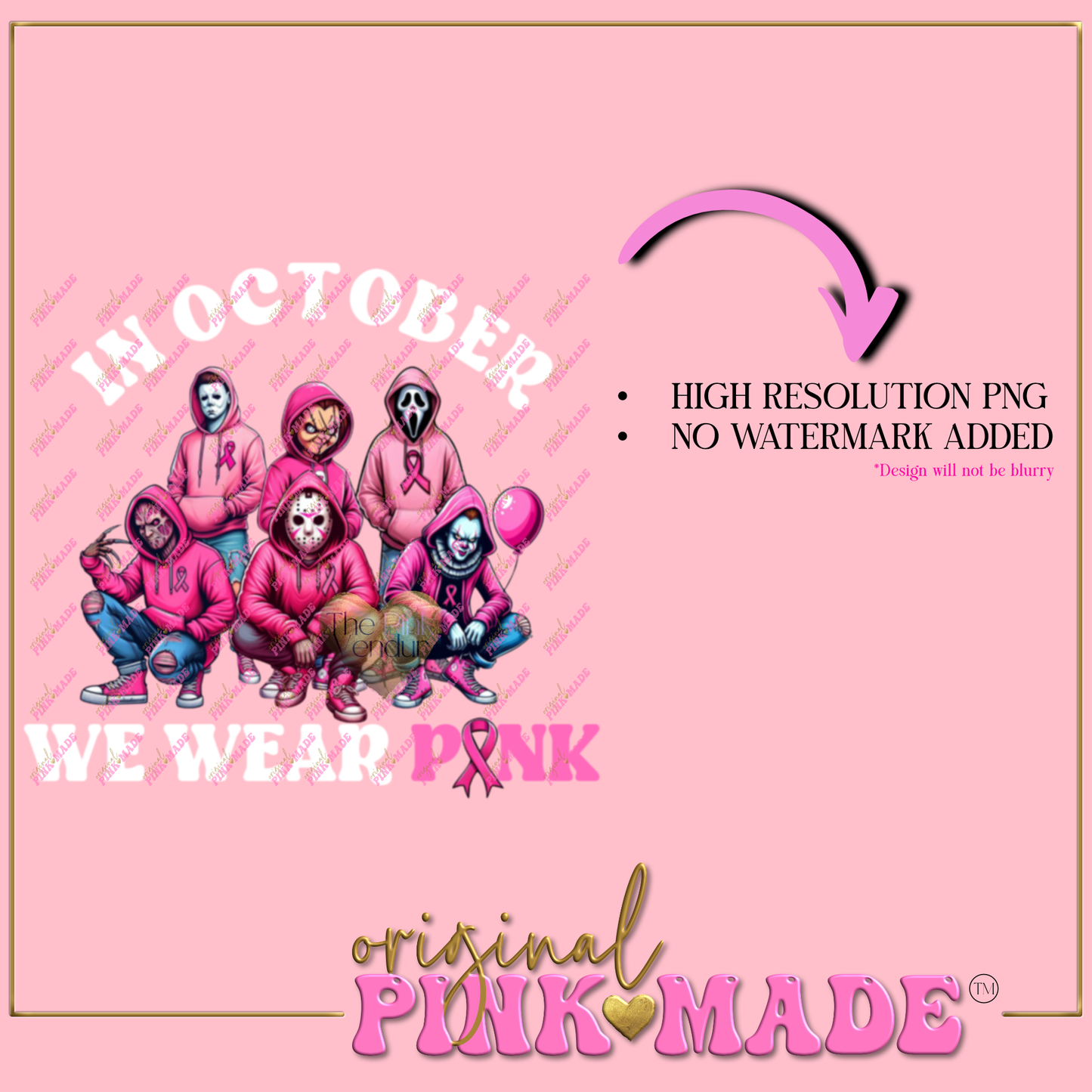 In October We Wear Pink Boy Horror Characters