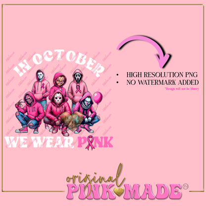 In October We Wear Pink Boy Horror Characters