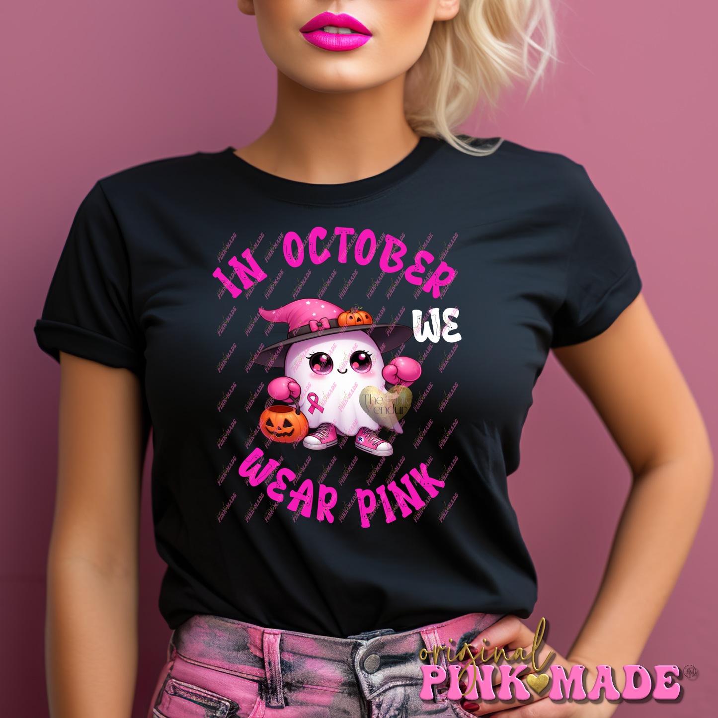 In October We Wear Pink Ghost Hot Pink