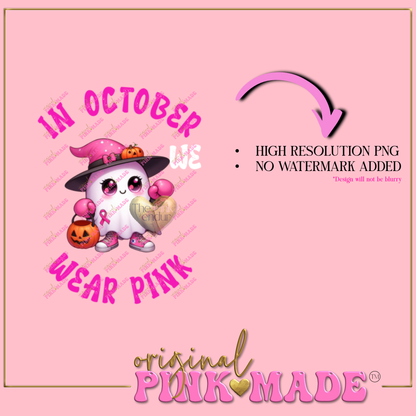 In October We Wear Pink Ghost Hot Pink