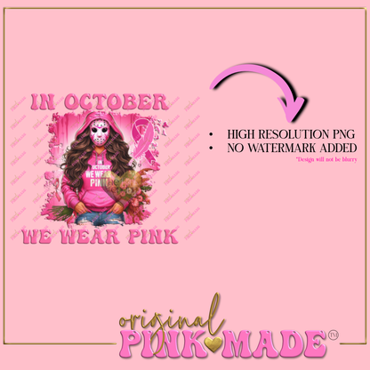 In October We Wear Pink Hockey Mask Mama