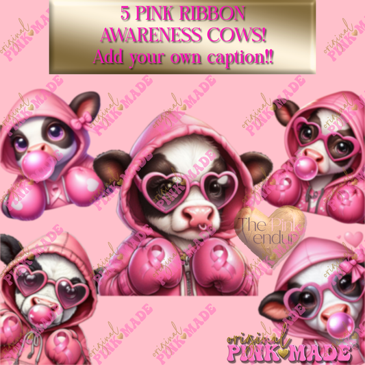 Pink Ribbon Awareness Cow Bundle