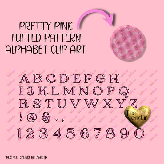 Pink Tufted Pattern Alphabet