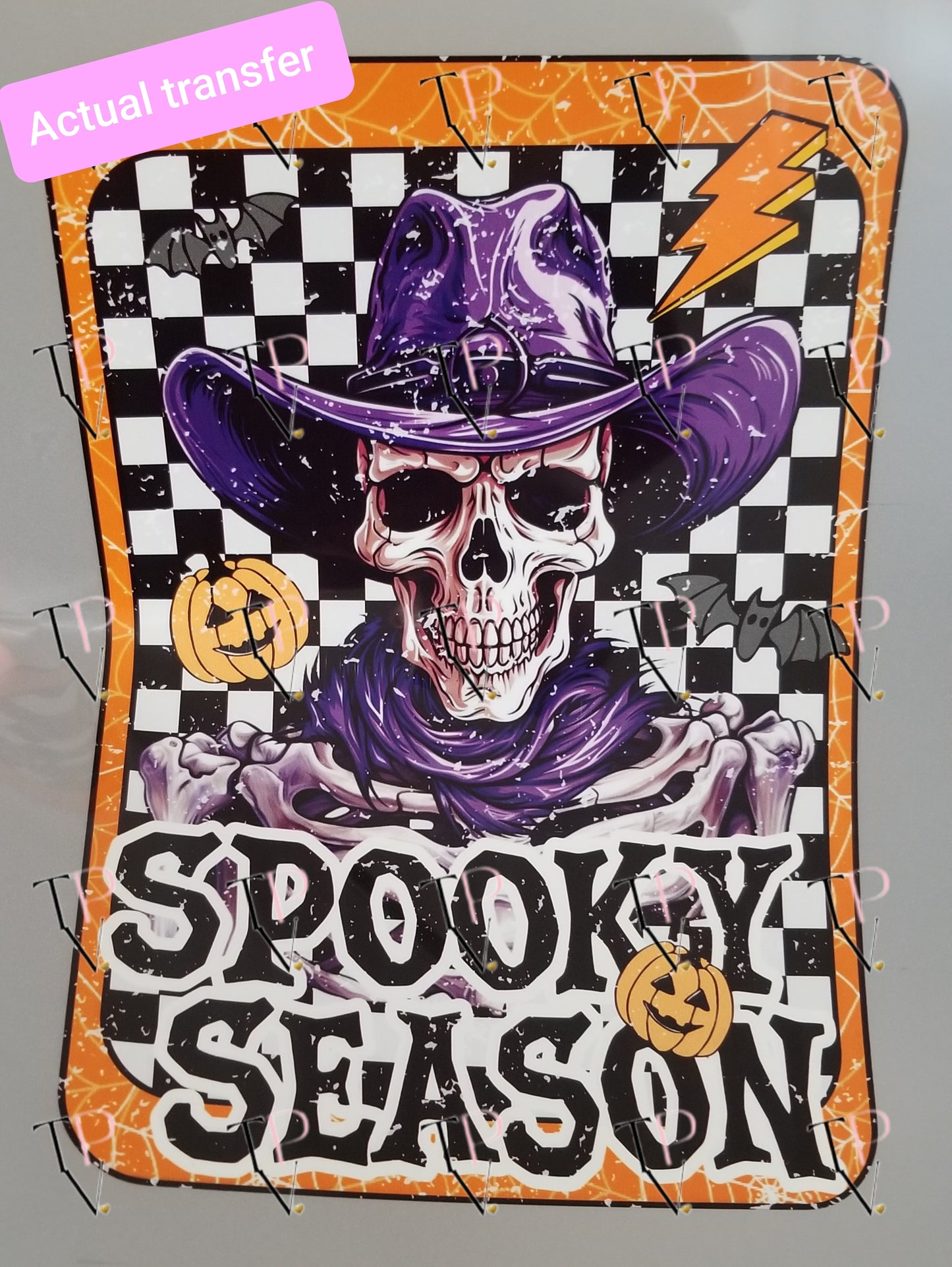 Spooky Season Skull Transfer