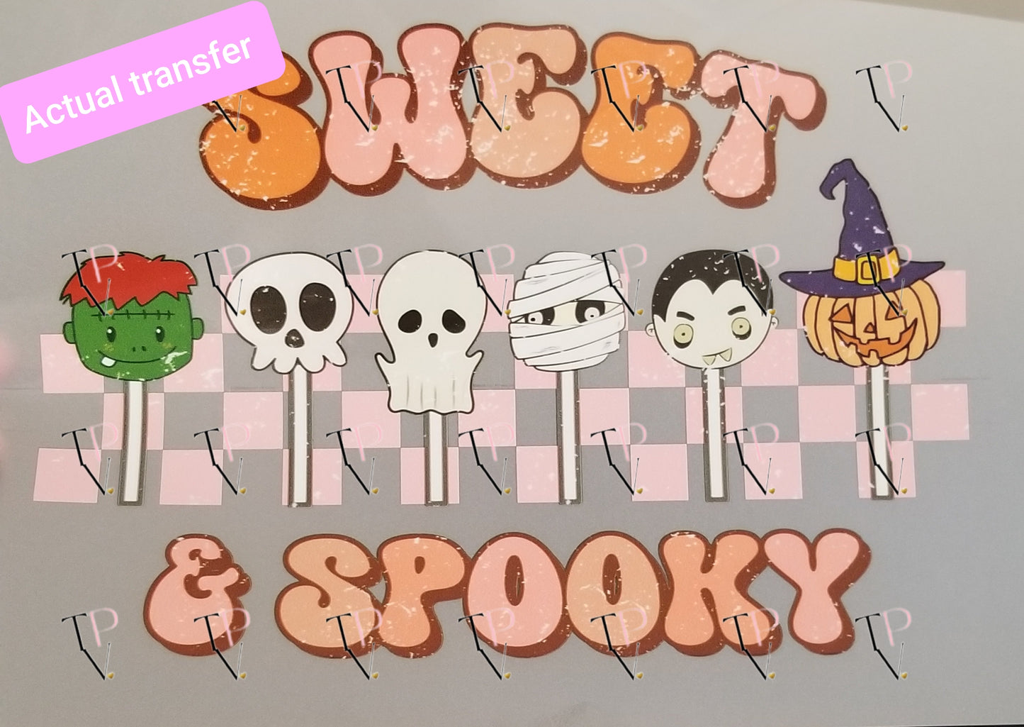 Sweet And Spooky Lollipops Transfer